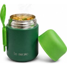 Store 500 ml Yemek Termosu, 304 Çelik, Sporklu ve Geniş Ağızlı (Yeşil)