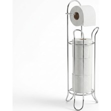 Store ® Ayaklı Yedekli Tuvalet Kağıtlığı - Paslanmaz Metal Klozet Yanı Tuvalet Kağıdı Standı, Delme Gerektirmeyen Çok Fonksiyonlu Banyo Organizeri ve Rulo Tutucu