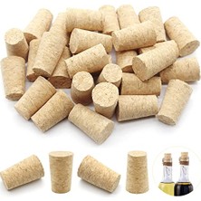 Defne Store 30'lu Paket Ahşap Mantar Tapalar Konik Boş Doğal Ahşap Mantarlar Şarap; Bira, Likör Şişeleri, Mantar El Sanatları Için Yedek (2,2x1,7x3,5 Cm)