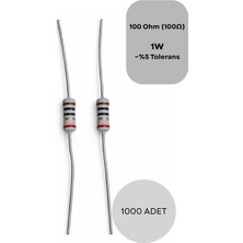 Gümrük Bey 1 Watt 100R Direnç %5 Hassasiyet Through Hole Elektronik Devre Elemanı (1000 Adet)