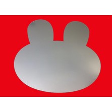 Store Aynalı Duvar Süsü (Sticker) Tavşan Şekilli