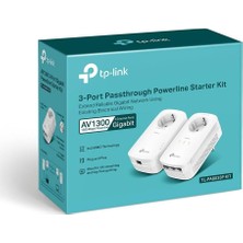 Store TL-PA8033P Kıt, AV1300 3-Port Gigabit Passthrough Powerline Starter Kit