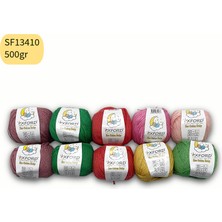 Oxford İplik 10'lu Paket Eco Cotton Baby - Ince Cotton Ip - Tığ Işi - Punch Ipi- 500 Gram Mix SF13410
