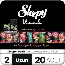 Defne Store Black Premium Plus Hijyenik Ped Uzun 20 Adet Ped