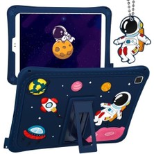 Defne Store Samsung Galaxy Tab A 8.0 T290 ile Uyumlu Çocuklara Özel Astronot Baskılı Standlı Kılıf T295 T297