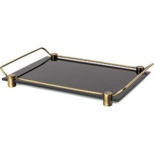 Defne Store Cam Banyo Tepsisi, Antik Renk, 36X209X313 mm