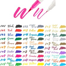 Store Brush Sing Pen Twin Çift Taraflı Fırça Uçlu Kalem Altın