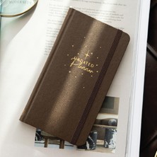 Store Charmlı Süresiz Haftalık Planlayıcı Cep Ajanda 9X17 cm Kahverengi
