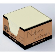 Store Küp Bloknot Kraft Kutulu - 8x8 Cm, Göz Yormayan Kağıt