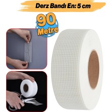 Store Yapışkanlı Derz Bandı 90 Metre Iç Dış Cephe Sıva Filesi 5 cm Tamir Sıvası Yalıtım Montalama Bant