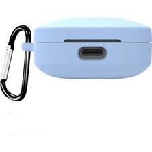 Defne Store Xiaomi Redmi Buds 6 Active Uyumlu Mavi, Kancalı Renkli Silikon Kılıf
