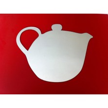 Store Aynalı Duvar Süsü (Sticker) Çaydanlık Şekilli