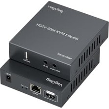 Defne Store 1080P Full Hd 60Hz HDMI Kvm Extender, 60 Metre CAT5E/6 HDMI Menzil Genişletici