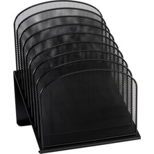 Store Ürünler Onyx Mesh 8 Katmanlı Dikey Masaüstü Organizatör 3258BL, Siyah Toz Boya Kaplama, Dayanıklı Çelik Hasır Inşaat, Yerden Tasarruf Sağlayan Işlevsellik