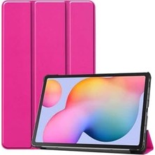 Defne Store Lenovo Tab M10 TB-328F 3. Jenerasyon ile Uyumlu Smart Cover Standlı 1-1 Pembe Koyu Kılıf 3