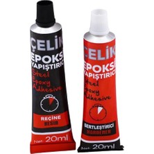 Defne Store 20 + 20 G Hızlı Kuruyan Epoksi Yapıştırıcı; Metal, Plastik, Seramik, Cam ve Çelik Için