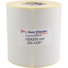 Store Eko Termal Etiket 100MM x 200MM Ruloda 250 Adet 40MM Kuka Çapında Direk Termal Transfer Etiketi