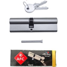 Defne Store Afc Türk Malı Barel Silindir Kilit; 100 Mm, Anahtarlı, Gümüş