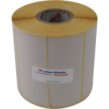 Store Eko Termal Etiket 25MM x 45MM Ruloda 3750 Adet 40MM Kuka Çapında Direk Termal Transfer Etiketi Yan Yana 4 Lü