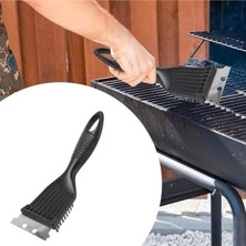 Store Mangal Barbekü Temizleme Paslanmaz Çelik Mangal Temizlik Fırçası Ergonomik Saplı 2’si 1 Arada Barbekü Izgara Temizleyici Dayanıklı ve Etkili Tasarım