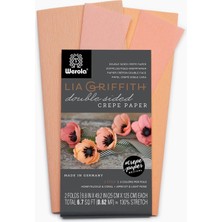 Store Çift Taraflı Krep Kağıt Rulo, 6.7-Metrekare, Hanımeli ve Mercan, Kayısı ve Işık Gül