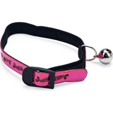 Defne Store Pembe Balık Desenli Zilli Kedi Boyun Tasması 30 cm