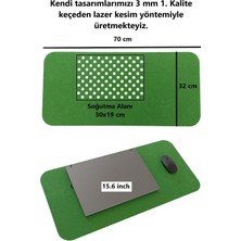Store Keçe Masa Üstü Mouse Pad ve Bilgisayar Düzenleyici 70X32 cm – Antibakteriyel Mat, Doğal Keçe Mat, Masa Koruyucu Altlık, Ofis ve Ev Için Minimalist Tasarım (Yeşil)