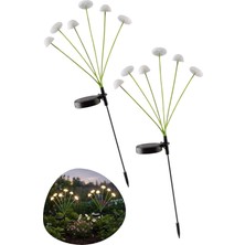 Store Güneş Enerjili Mantar Bahçe Lambası, Solar LED Dış Mekan Aydınlatma, Otomatik Sensörlü Dekoratif Bahçe Işığı, Plastik, 2 Adet