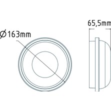 Store 15W Artos Siyah LED Nem Su Geçirmez Banyo Bahçe Balkon Modern Tavan Duvar Lambası Beyaz Işık 6500K IP65 Dış Mekan Kullanıma Uygun