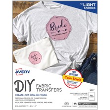 Store 3271 Hafif Kumaşlar Üzerine Kendin Yap Projeleri Için Baskılı Isı Kumaş Transferleri - Özel Hediyeler Yapın, 6'lı Paket