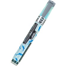 Store Lıkıt Kalem Desenli Pastel Mavı