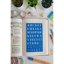 Karmelom Studio Bullet Journal Bold Büyük Harf Roma Rakamı Şablon Cetvel