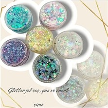 Defne Store Glitter Göz Farı Seti, Yüz, Saç ve Vücut Simi
