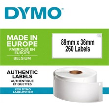 Store Orijinal Labelwriter Adres Etiketleri (Büyük) | 36 mm x 89 mm | 260 Etiketli Rulo | Kendinden Yapışkanlı | Labelwriter Etiket Yazıcısı ve Etiket Cihazı Için