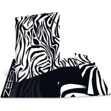 Store 19687 Dosya Dosyası Dın A4 Hayvan Baskılı Zebra 3'lü Set, Sağlam Karton, Baskılı Iç Kapak ve Lastik Bantlı Düzenleme Dosyası Çocuklar, Erkek ve Kız Çocukları Için Evrak Dosyası