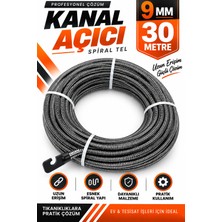 Ellante 9 mm × 30 Metre Kanal Açıcı Spiral Tel – Uzun Erişimli Esnek Gider Açma Susta Teli