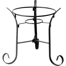 Store 25,4 cm Uzunluğunda Iç Mekan/dış Mekan Cam Gazing Küre Metal Stand, Siyah