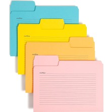 Store Supertab Notes Folder, Büyük Boy 1/3 Kesim Tableti, Harf Boyutu, Çeşitli Renkler, Paket Başına 12 (11650)