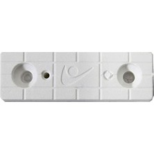 Defne Store BADEM10 Plastik Takoz Ayak Baza Pabucu Denge Çubuğu Takozu 5 cm (10 Adet) Beyaz