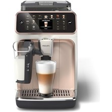 Defne Store 5500 Serisi Lattego Tam Otomatik Espresso Makinesi 20 Sıcak ve Soğuk Içecek, Renkli Dokunmatik Ekran, Beyaz Roze Renk, Quickstart, Silentbrew Teknolojisi (EP5543/80)