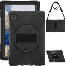 Defne Store Galaxy Tab A8 10.5 SM-X200 (2021) Defender Tablet Silikon Kılıf, Siyah