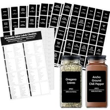 Defne Store Baharat Kavanozu Etiketleri; 275 Adet Su Geçirmez Premium Mutfak Çıkartması, Kavanoz ve Kapları Düzenleme Seti, Baharatlar ve Otlar Için Pratik Çözüm