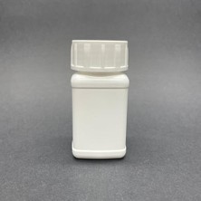 Defne Store 100 cc Mat Beyaz Şişe, Kapaklı Kapsül Kutusu, 100 Ml, 10 Adet