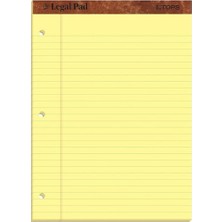 Defne Store Legal Pad 8 – 1/2 x 11 – 3/10,2 cm Delikli 3-Delikli Legal/genişlik Rule 50 Yaprak 12 Pads Pro Pack (75351)