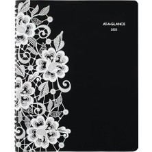Defne Store 2025 Randevu Defteri, Haftalık ve Aylık, 8-1/2 "x 11", Büyük, Saatlik, Lacey (541-905-25)