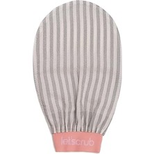 Defne Store Premium Ekru Zebra Banyo Duş Kesesi Peeling Eldiveni %100 Floş Ipek Normal Ciltler Için