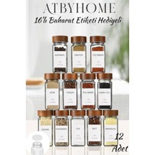 Defne Store Baharatlık Takımı, Akasya Kapaklı 12'li 120 ml