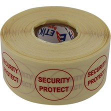 Store Pp Şeffaf Security Protect(Güvenlik Koruma) Etiketi 30MM Çap 1000 Adet