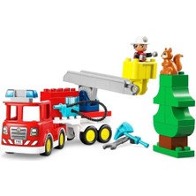 Colezium 10473 LEGO Duplo Hortumlu Itfaiye Aracı ve Itfaiyeci 28 Parça +2 Yaş