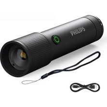 Defne Store SFL2185/93 350 Lümen 3W LED El Feneri Teleskopik Zoom Sos Modlu Şarj Edilebilir Uzun Menzilli Flashlight